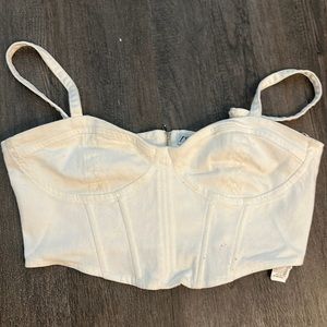 White denim top